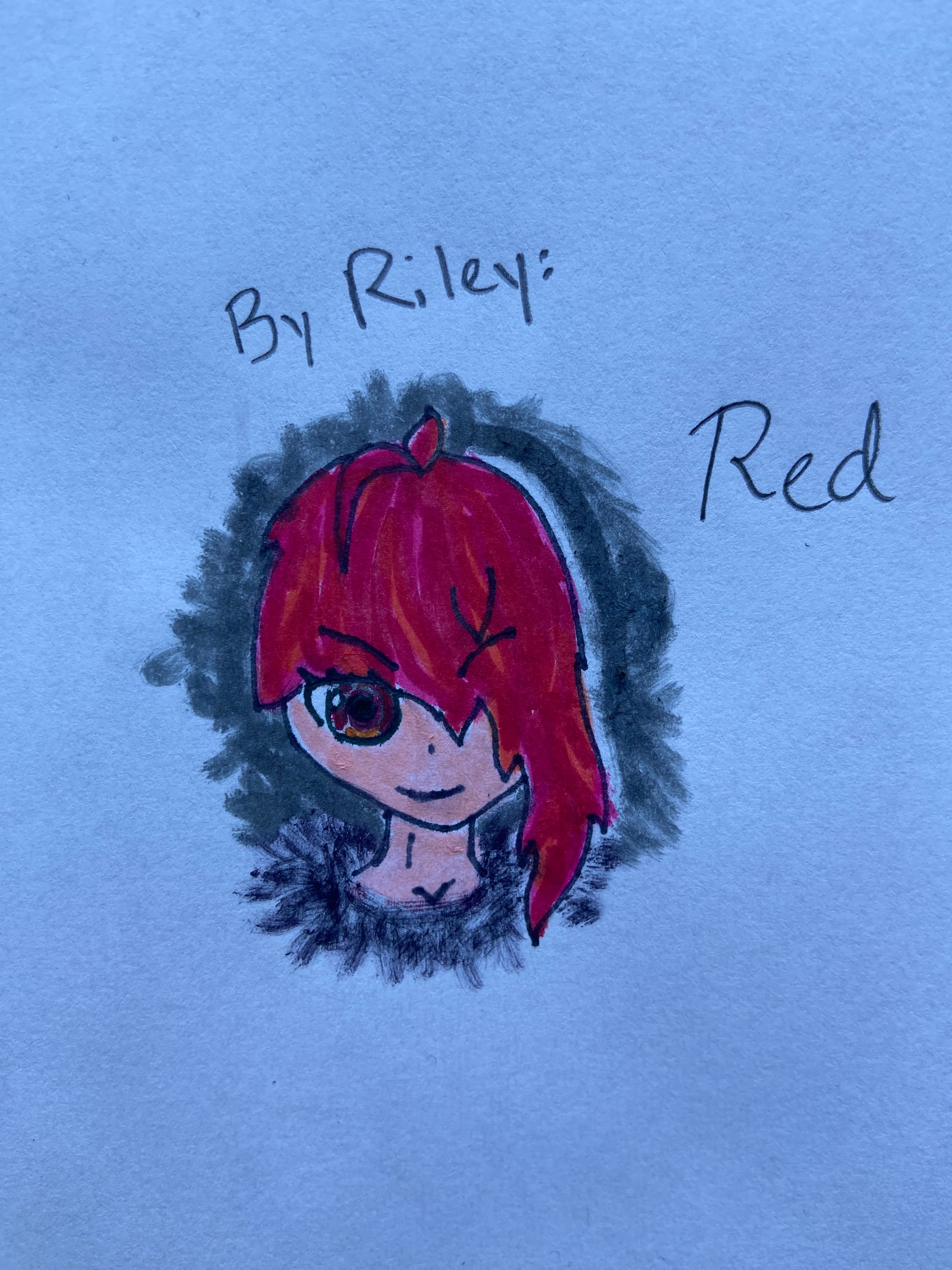 Riley’s drawing of Red