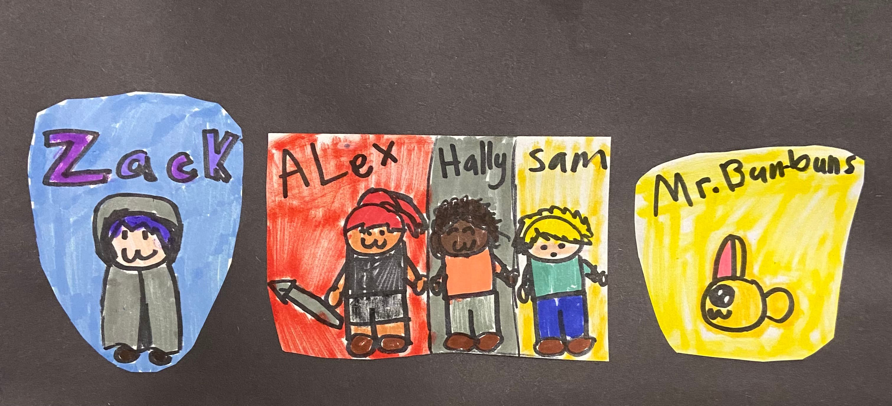 Zoe's drawing of The Clans' characters